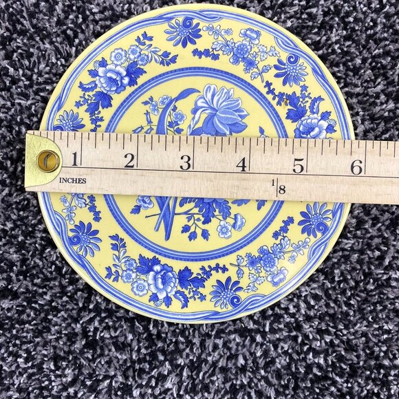 Vintage SPODE Blue Room Yellow Hanging Trivet 6.75" #L0407 Set of 2 Rare - Picture 8 of 9